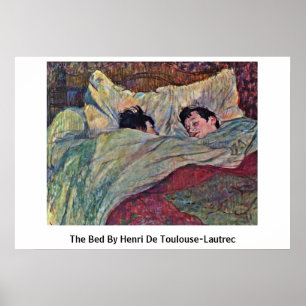 Póster La cama de Enrique De Toulouse-Lautrec
