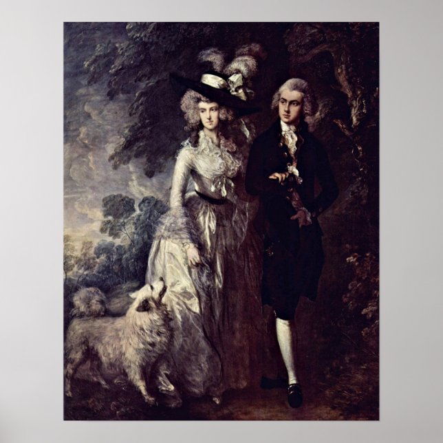 Póster La caminata matutina de Thomas Gainsborough (Frente)