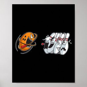 Póster La camiseta de boliche Funny Bowler Hombres Equipo