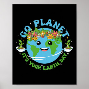 Póster La camiseta del Día de la Tierra se va al planeta