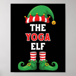 Póster La Camiseta Elfo de Yoga Divertida Navidad Para Yo