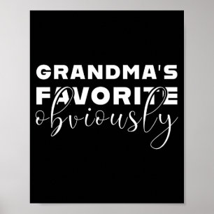 Póster La camiseta favorita de la abuela, nieto o nieta