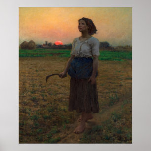 Póster La canción del Lark de Jules Adolphe Breton
