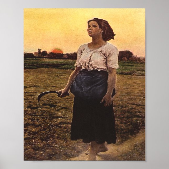 Póster La Canción Del Lark De Jules Breton (Frente)