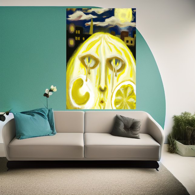 Póster La cara de limón amarillo llorando | Poster de art (Subido por el creador)