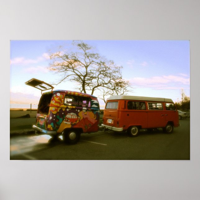 Póster ¡La Caravana de Viaje Hippie! (Frente)