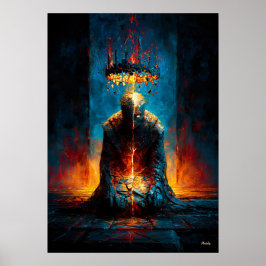 Póster La carga de la corona – Expresionista monumental