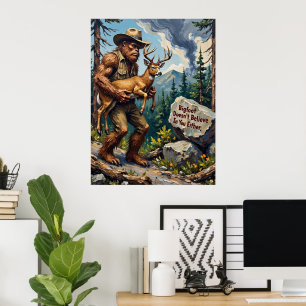 Póster La carga del creyente: La postura de un Bigfoot