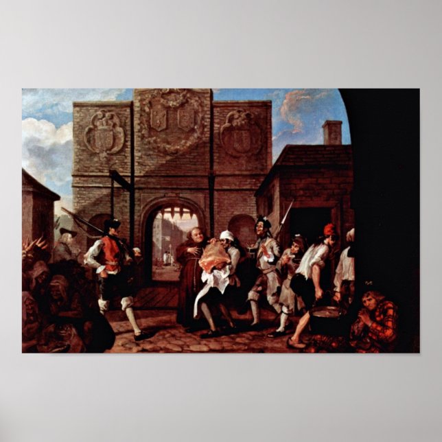 Póster La Carne De Carne Asada De La Antigua Inglaterra,  (Frente)