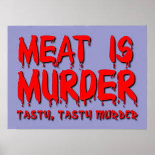 Póster La carne es divertida asesina cartel humor