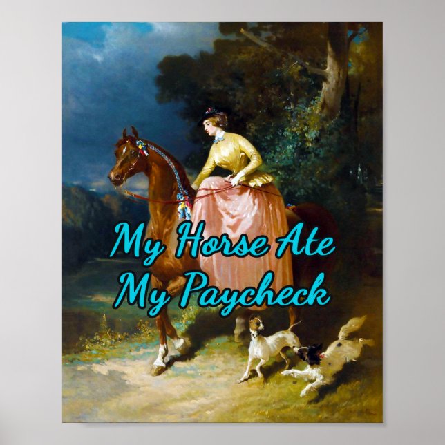 Póster La carrera de Alfred De Dreux (Frente)