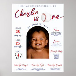 Póster La carrera de béisbol del primer año