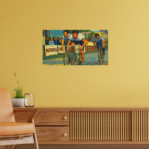 Póster La carrera de tres vías París-Roubaix 1981 Pintura