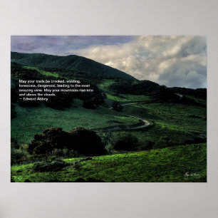 Póster La carretera con curvas