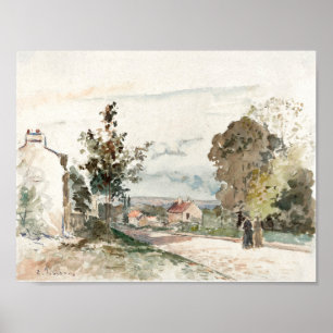 Póster La carretera de Versalles Camille Pissarro