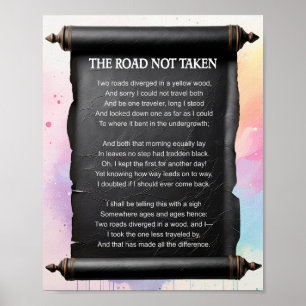 Póster La carretera que no se toma — Robert Frost