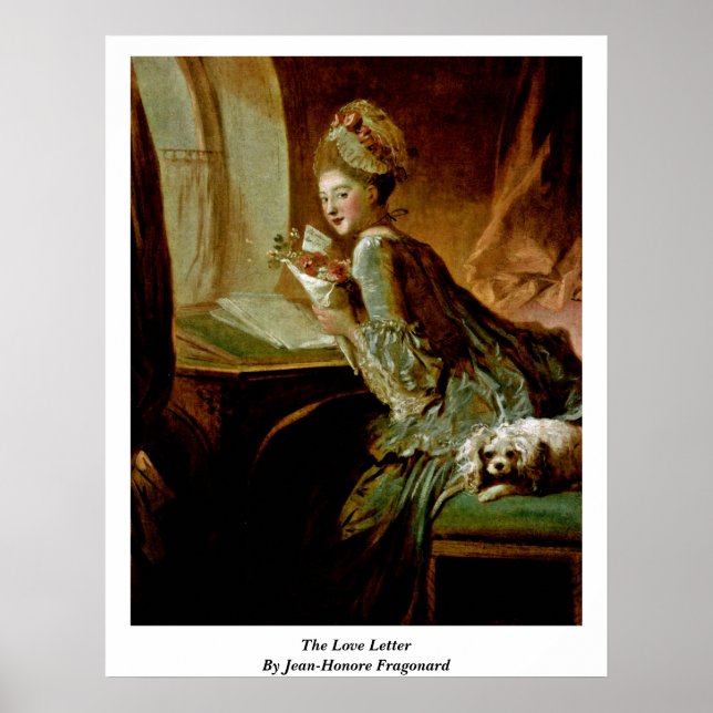 Póster La Carta De Amor De Jean-Honore Fragonard (Frente)