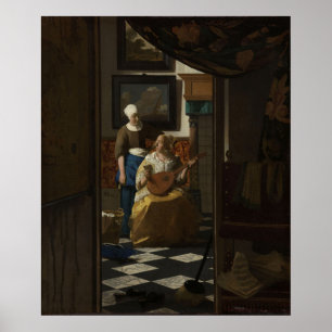 Póster La carta de amor — Vermeer (Rijksmuseum)