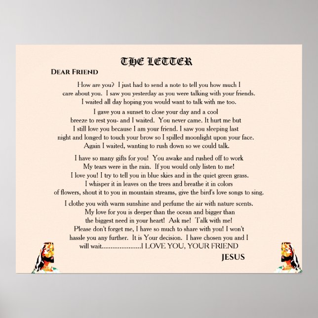 PÓSTER LA CARTA DE JESÚS (Frente)