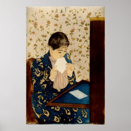 Póster La carta de Mary Cassatt (aproximadamente 1891)