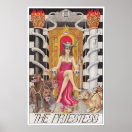 Póster La carta de tarot de la Sacerdotisa