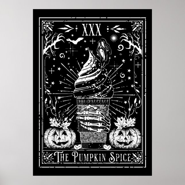 Póster La Carta de Tarot de Pumpkin Spice (Frente)