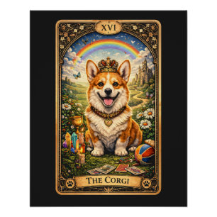 Póster La Carta de Tarot del Corgi