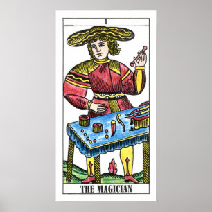 Póster La carta de tarot del mago