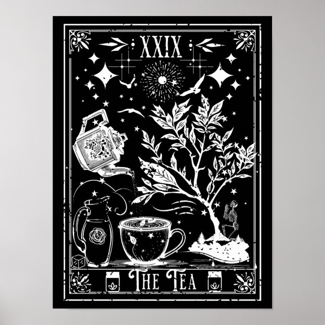 Póster La Carta de Tarot del Té (Frente)