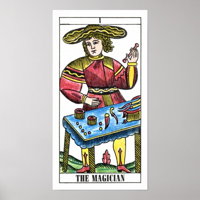 Póster La carta de Tarot mago (Frente)