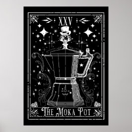 Póster La carta de tarot para café de Moka Pot