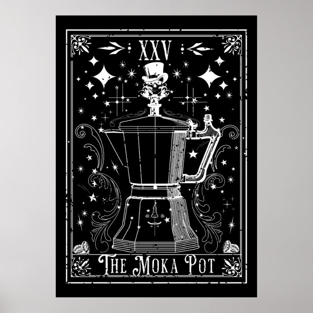 Póster La carta de tarot para café de Moka Pot (Frente)