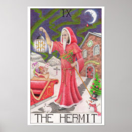 Póster La carta del ermitaño del tarot