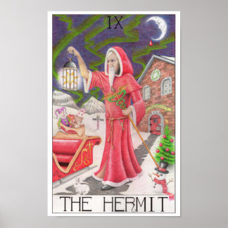 Póster La carta del ermitaño del tarot