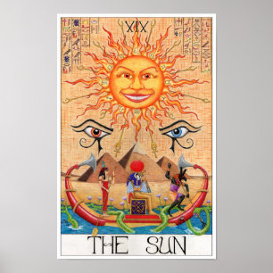 Póster La carta del tarot del Sol