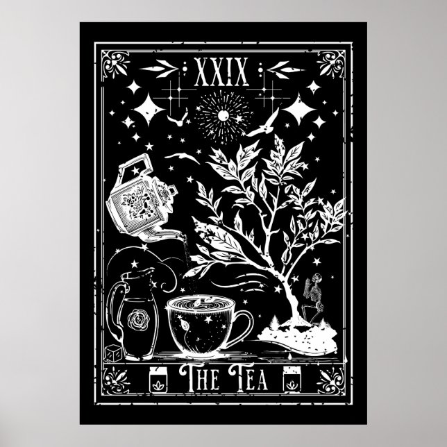 Póster La carta del té tarot (Frente)
