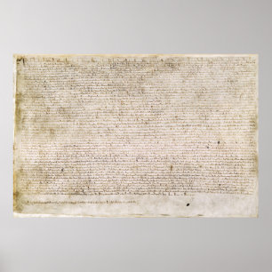 Póster La Carta Magna de la carta 1215 de libertades