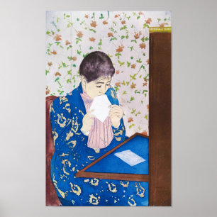 Póster La carta, Mary Cassatt