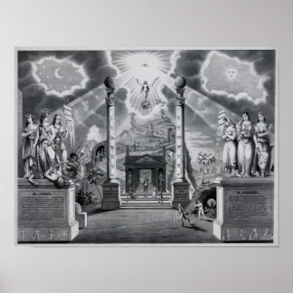 Póster La carta masónica (B&W)