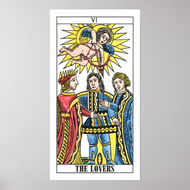 Póster La carta Tarot de los amantes (Frente)