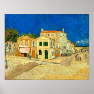 Póster La casa amarilla (1888) paisaje de Vincent Van Gog