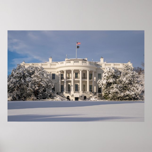 Póster La Casa Blanca en Invierno (Frente)