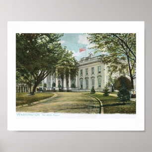 Póster La Casa Blanca, la Vendimia de Washington DC
