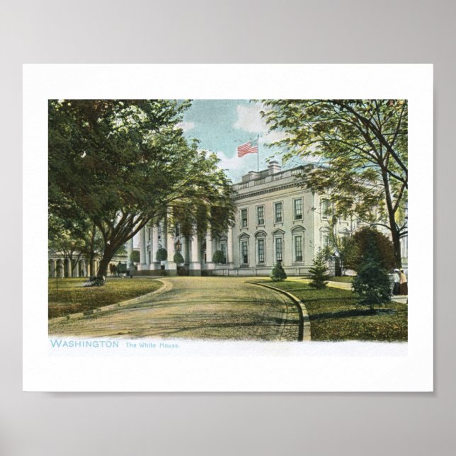 Póster La Casa Blanca, la Vendimia de Washington DC (Frente)