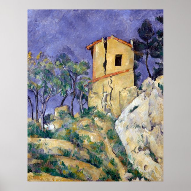 Póster La casa con las paredes rotas - Paul Cézanne (Frente)