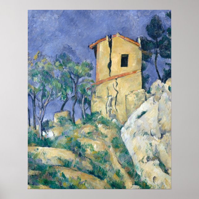 Póster La casa con paredes rotas Paul Cezanne Post Imp (Frente)