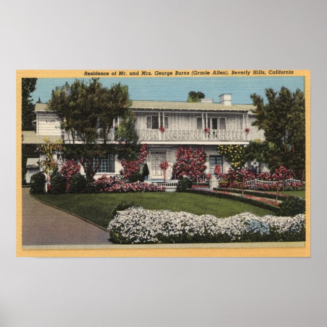 Póster La casa de George Burns y Gracie Allen (Frente)