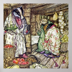 Póster "La casa de los Badger" por Arthur Rackham