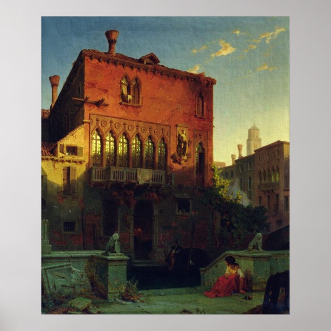 Póster La Casa de Othello, el Moore de Venecia, 1856 (Frente)