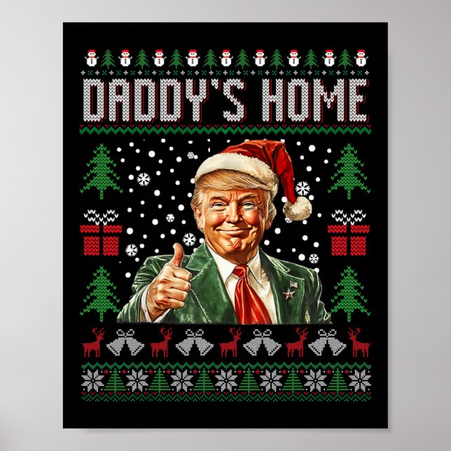 Póster La casa de un padre gracioso, Trump Navidades feos (Frente)